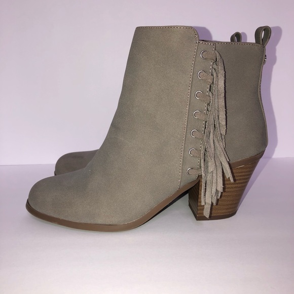 Circus by Sam Edelman Shoes - Circus by Sam Edelman Lennon Fringe Gray  Booties
